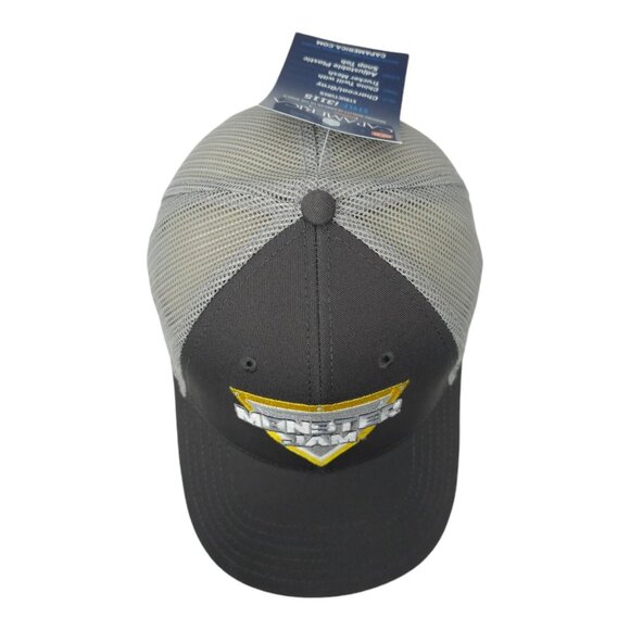 Monster Jam Embroidered Logo Mesh Snapback Cap Chino Twill Trucker Baseball Hat - Picture 6 of 13